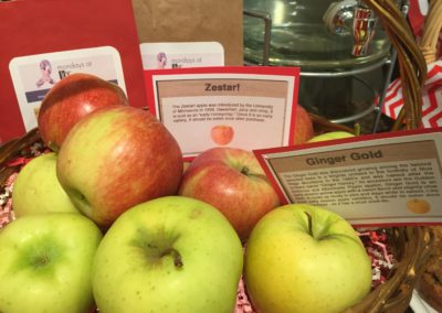 Basket with a variety of apples at Mondays At Racine