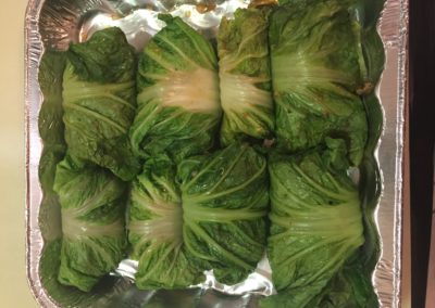 8 Cabbage rolls in a pan Radishes, strawberries and spinach salad by Wendy Kaplan, RD at Mondays at Racine