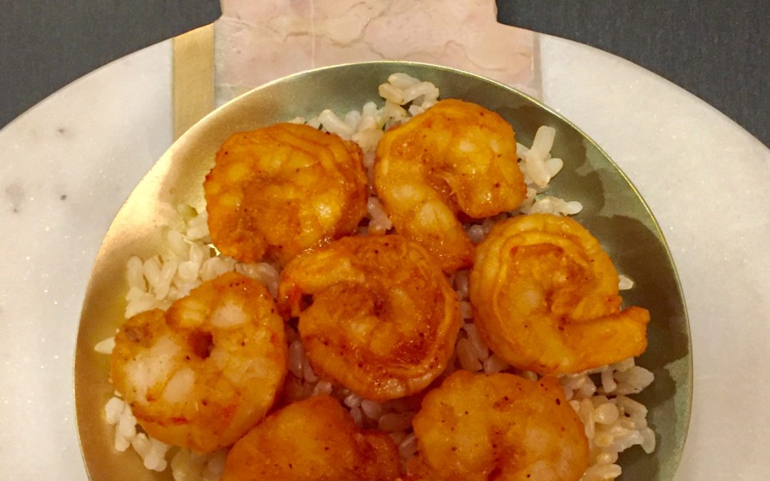 Shrimp with Low-Sodium BBQ Sauce by Wendy Kaplan